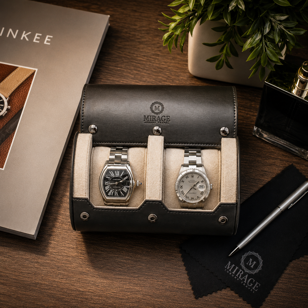 Porte-montres gris ardoise - 2 montres