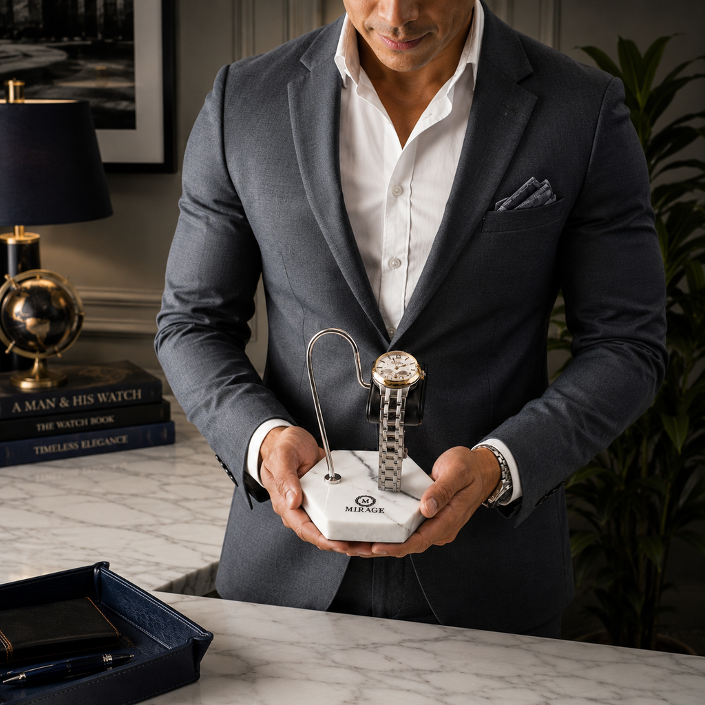 Watch Stand Display | White Marble (Limited Edition)