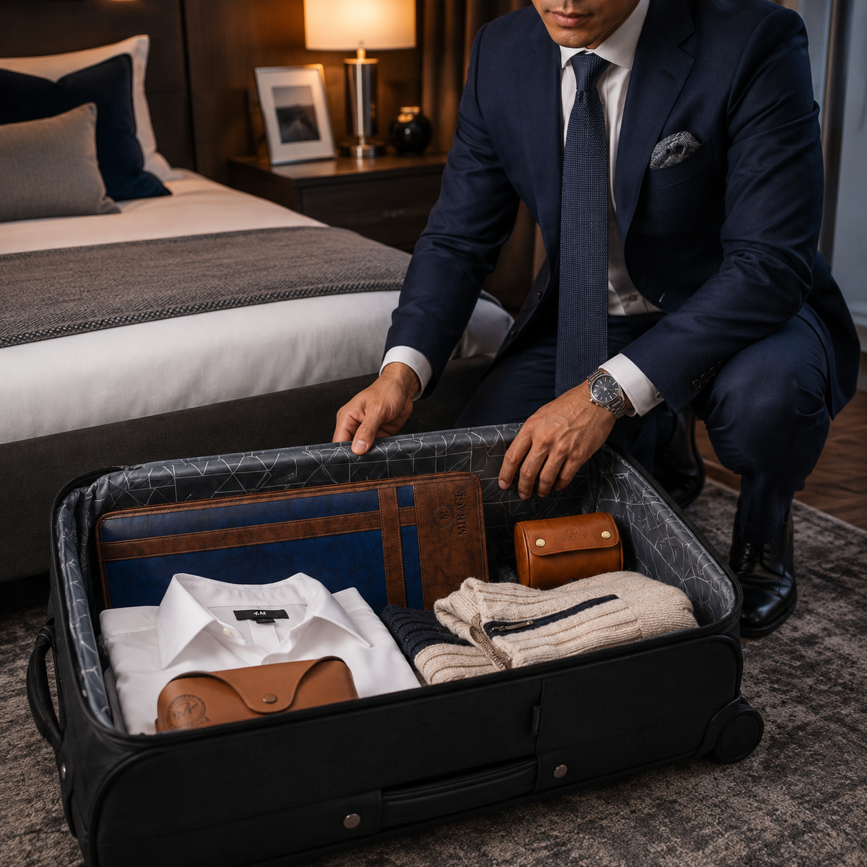 Tie Travel Case Organizer - Royal Blue