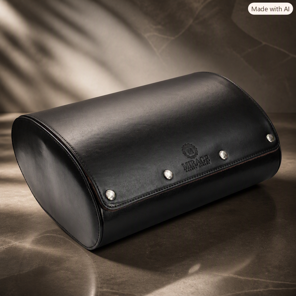 6 Watch Travel Case Vegan Leather Watch Roll (Jade Black)