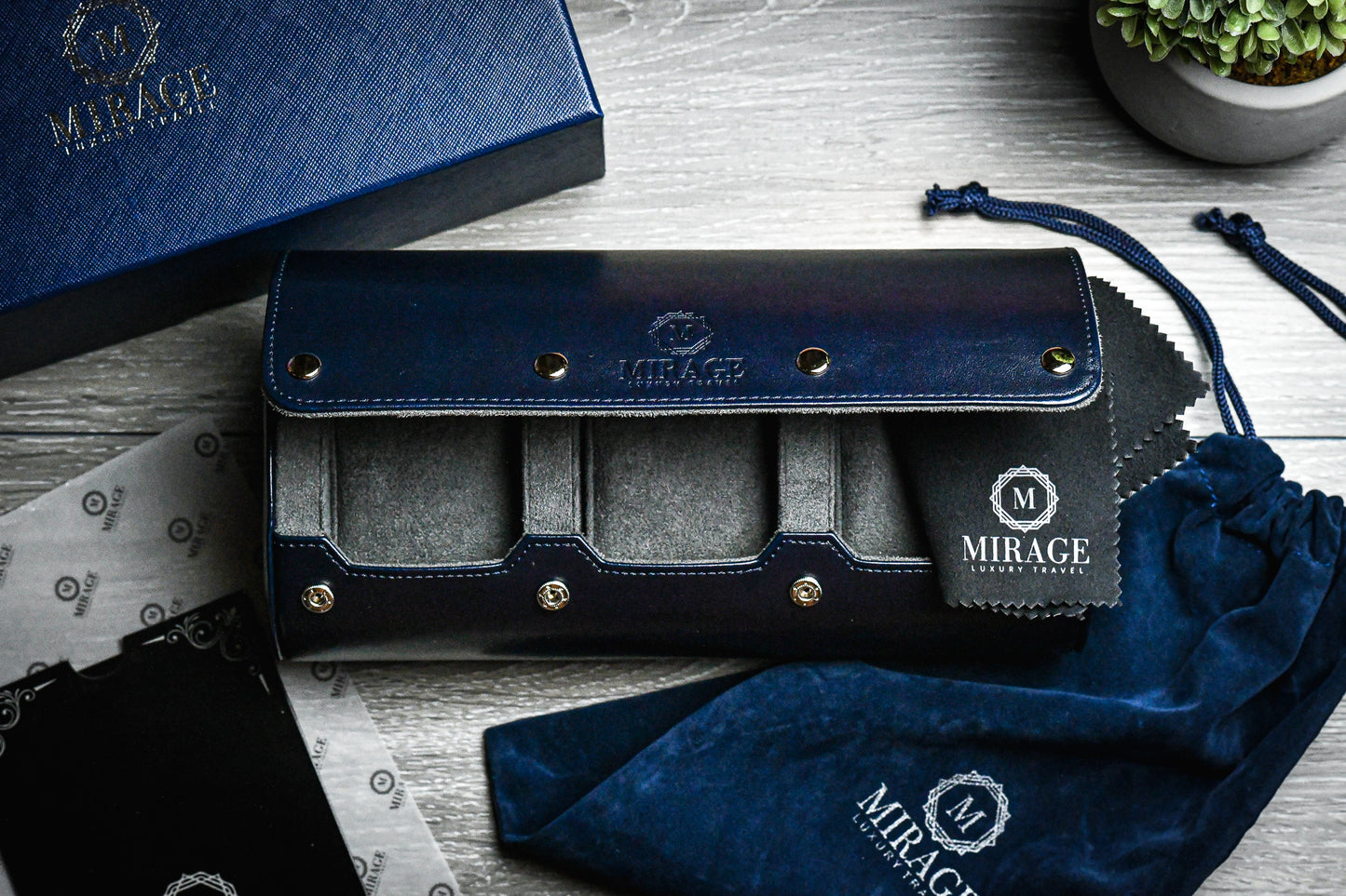 3 Watch Case - Midnight Blue