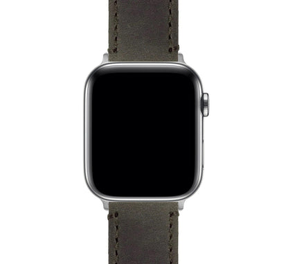 Apple Espresso Leather Stitching Watch Band
