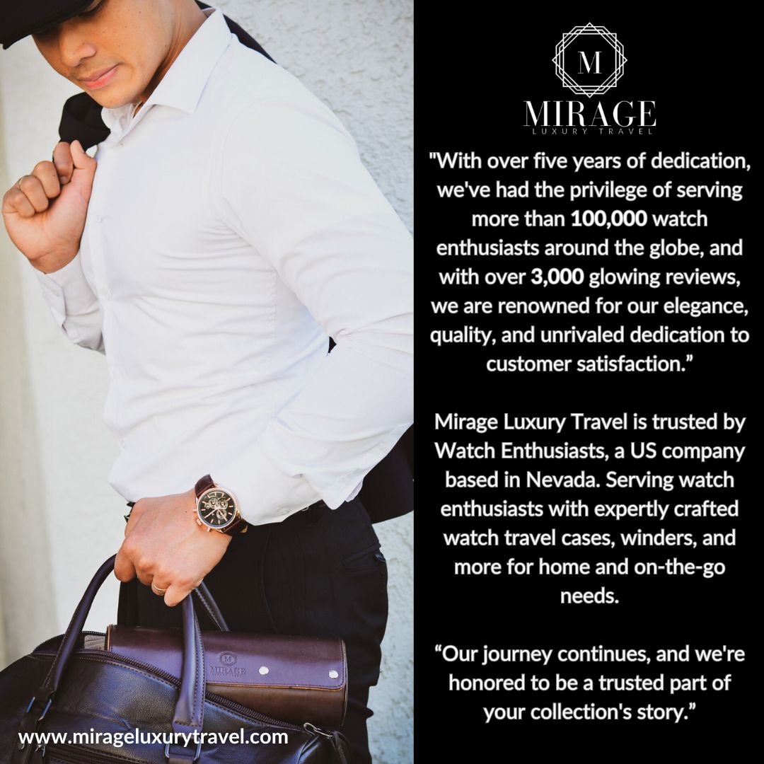 Mirage Luxury Travel trusted by over 100000 customers worldwide for premium luxury watch rolls executive gifts and collector accessories
