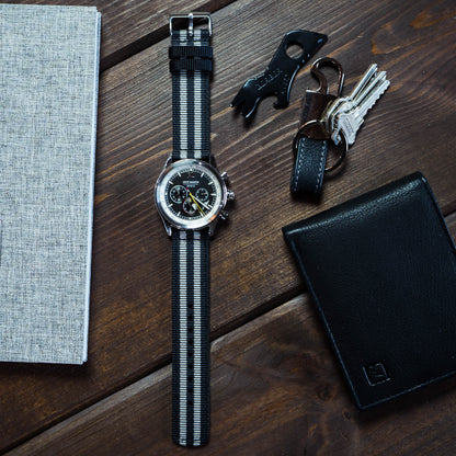 Black Smoke Bond Two Piece NATO® style Watch Band