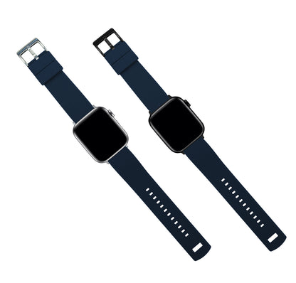 Apple Watch Elite Silicone Navy Blue Top Crimson Red Bottom Watch Band