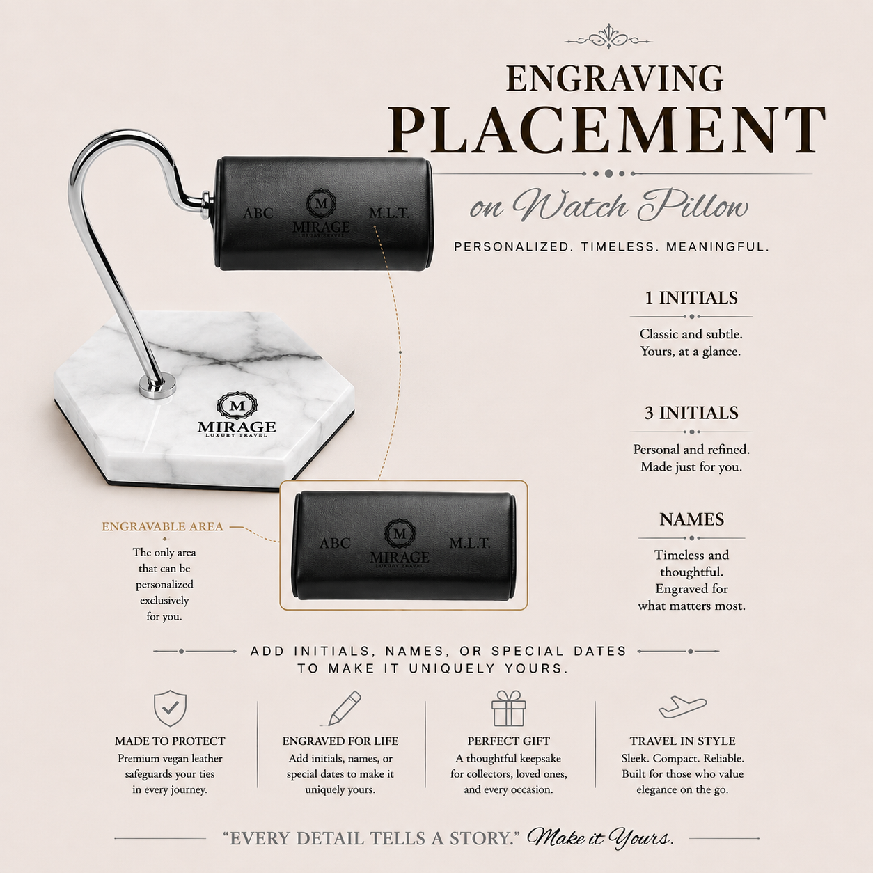 Watch Stand Display | White Marble (Limited Edition)