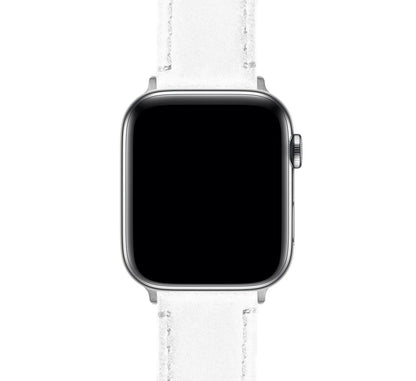 Apple Watch White Leather Stitching Watch Band