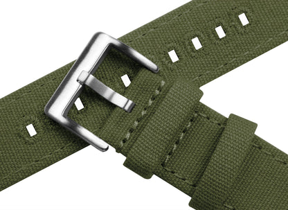 Apple Watch Canvas Army Green Watch Band