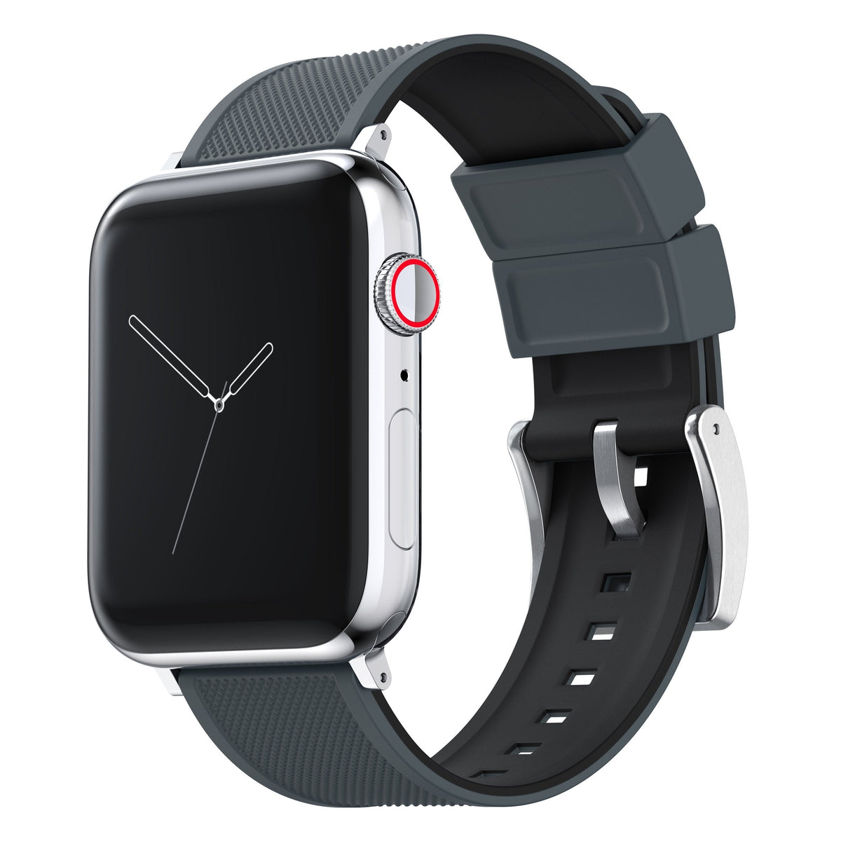 Apple Watch Elite Silicone Smoke Grey Top Black Bottom Watch Band