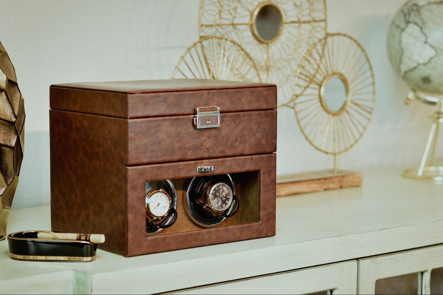 fathers day gift for dad gift husband gift boyfriend gift father day mirage luxury watch winder box