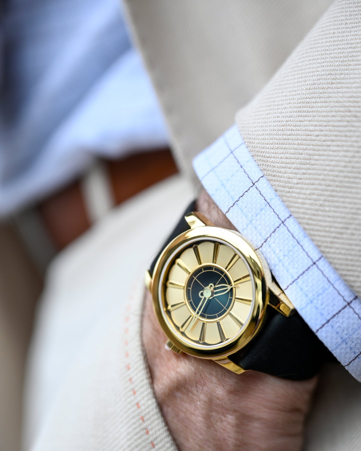 Union Terminal Mechanical Watch, Gold (PVD)