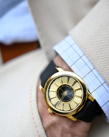 Union Terminal Mechanical Watch, Gold (PVD)