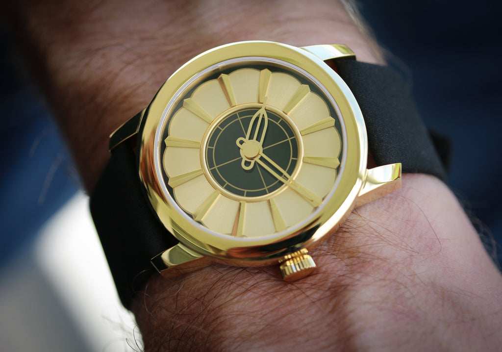 Union Terminal Mechanical Watch, Gold (PVD)