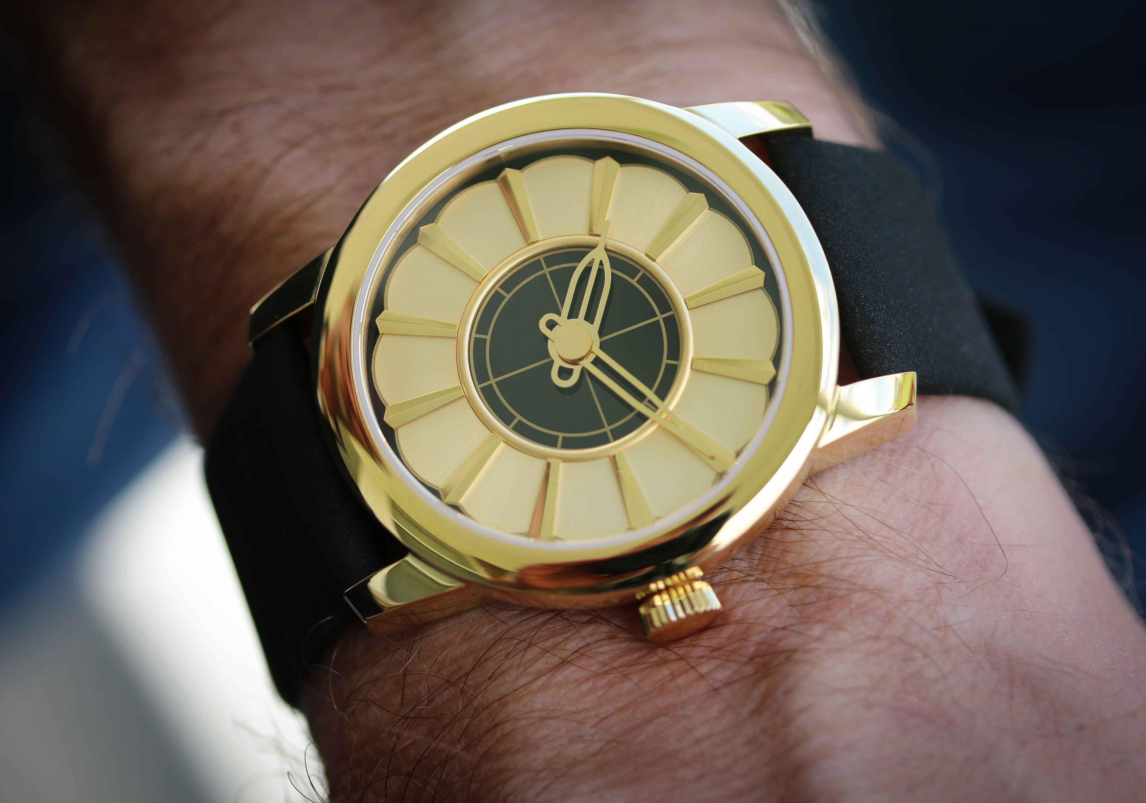 Union Terminal Mechanical Watch, Gold (PVD)