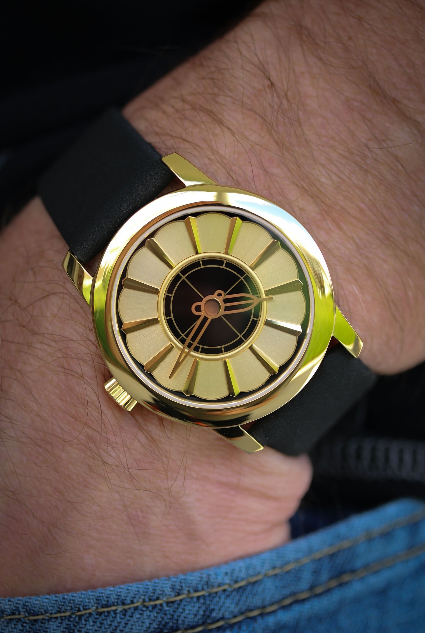 Union Terminal Mechanical Watch, Gold (PVD)