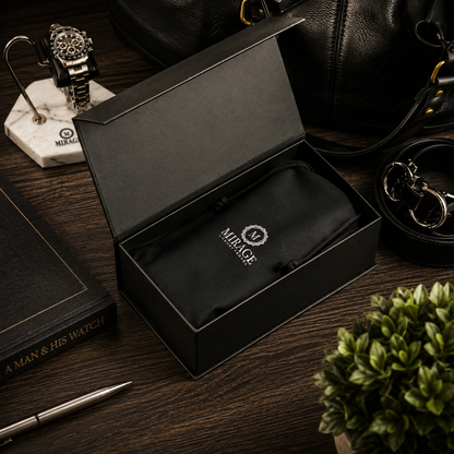 Sable Black Saffiano lederen horlogerolhouder 3-horloges