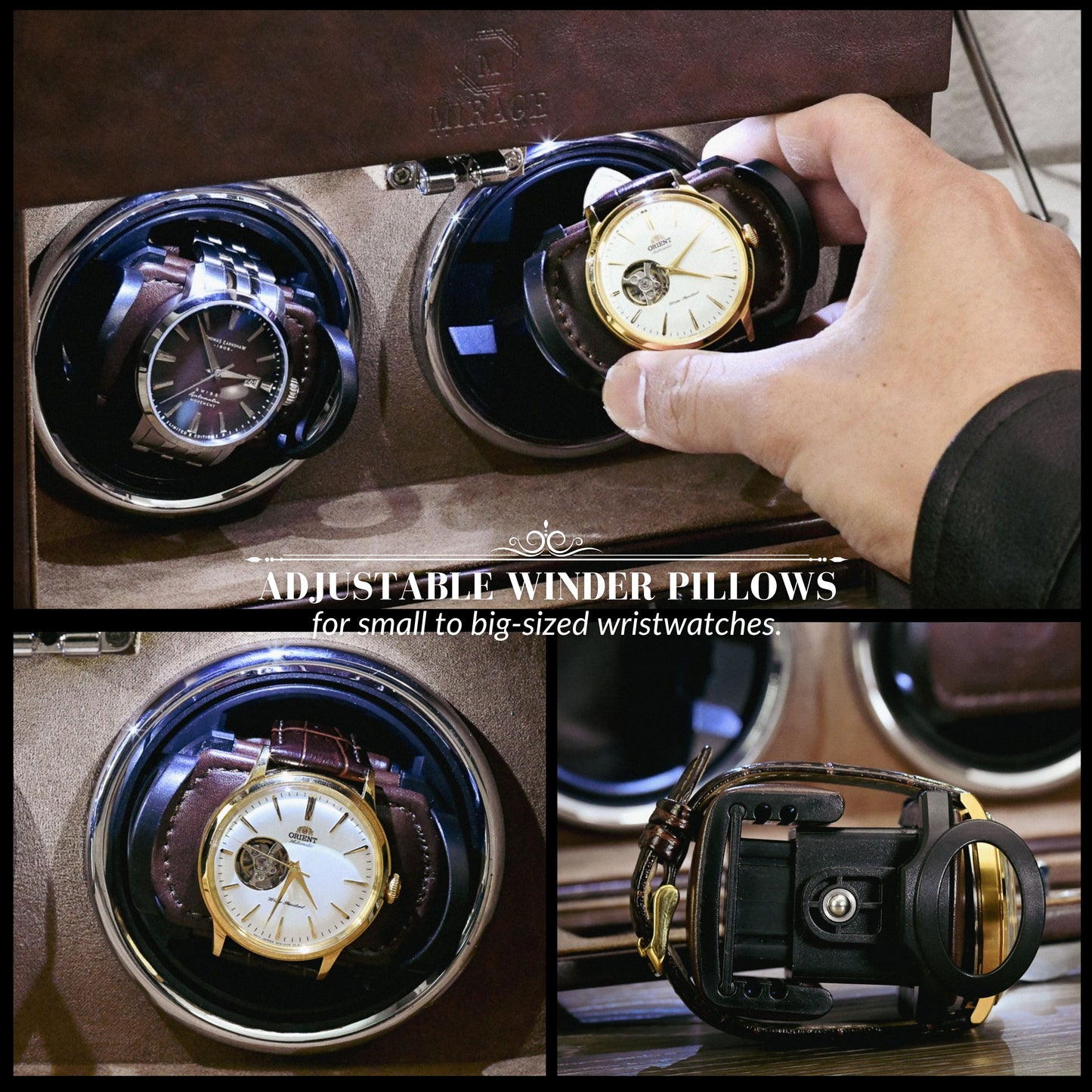 Luxury Watch Winder Box - Coffee Brown