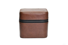 Carica l&#39;immagine nel visualizzatore Galleria, Watch and Jewelry Travel Case - Genuine Leather - Coffee Brown
