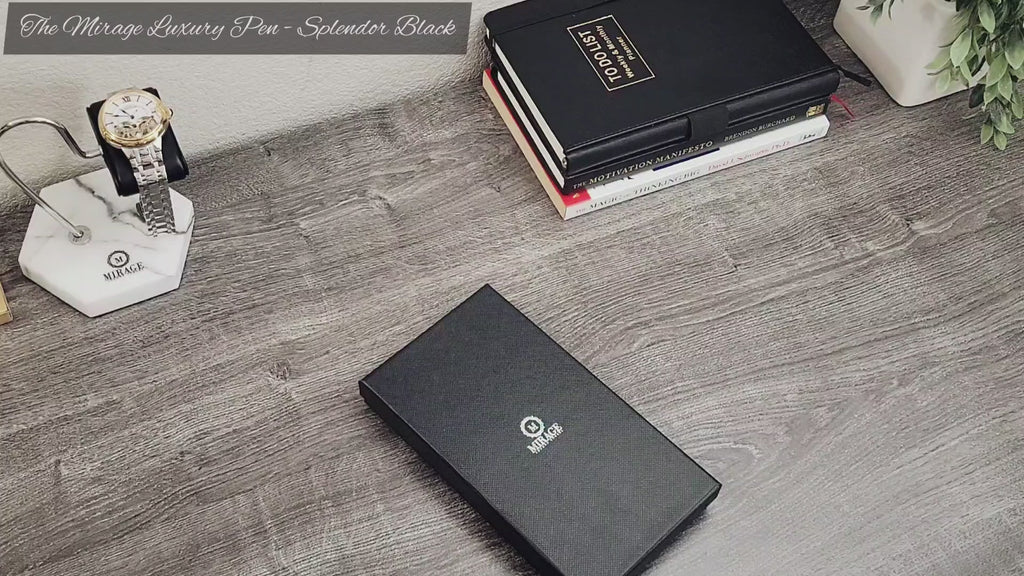 Video showcasing the Mirage Luxury Travel Splendor Black luxury pen, premium gift presentation, and smooth writing performance.