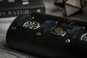 Super Black Watch Roll - 3 Orologi