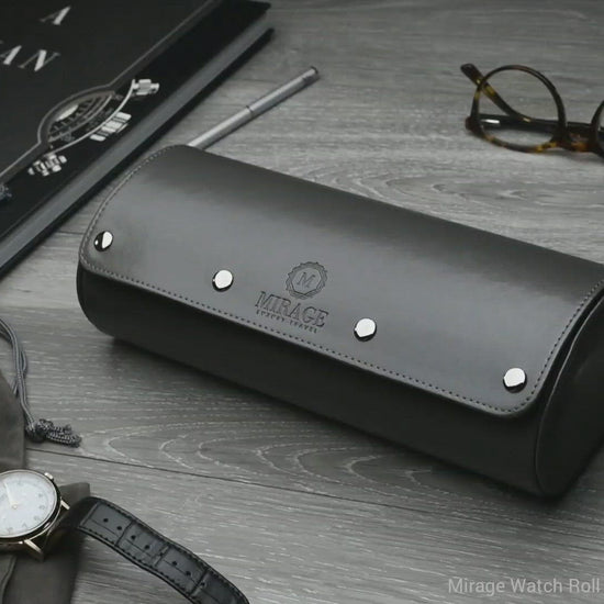 3 watch roll travel case