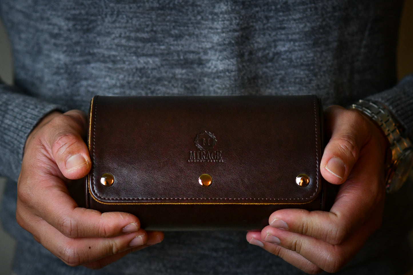 2 Watch Case - Espresso Brown