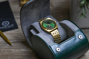 Coffret de montre vert royal - 1 montre