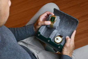 Rouleau de montres vert royal - 2 montres