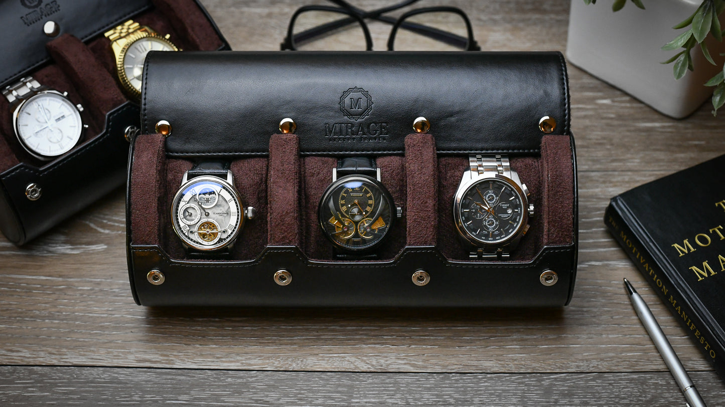 3 Watch Case - Jade Black