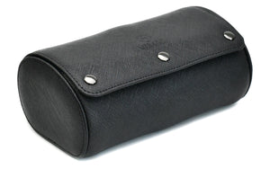 Sable Black Saffiano Leather Watch Roll Case - 2 Watches