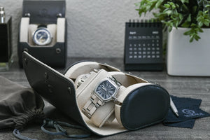 Porte-montres gris ardoise - 2 montres