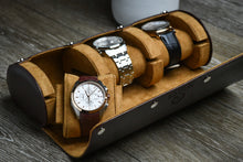 Carica l&#39;immagine nel visualizzatore Galleria, Rotolo di orologi Marrone Espresso - 3 Orologi
