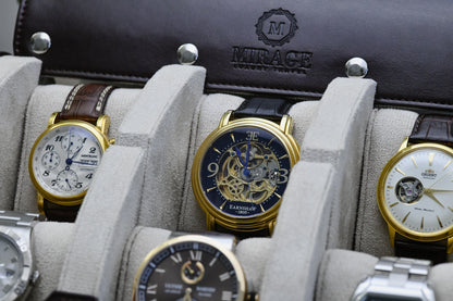 6 Watch Case - Espresso Brown (Ivory White)