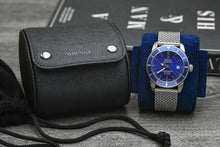 Afbeelding laden in galerijviewer, Sable Black Saffiano lederen horlogerolhouder 3-horloges
