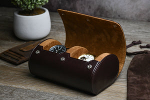 Rouleau de montres finition espresso - 2 montres