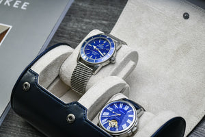 Rouleau de montre bleu nuit - 2 montres