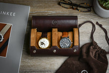 Afbeelding laden in galerijviewer, Espresso Finish Horlogerol - 2 Horloges
