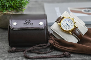 1 Watch Case - Espresso Brown (Ivory White)