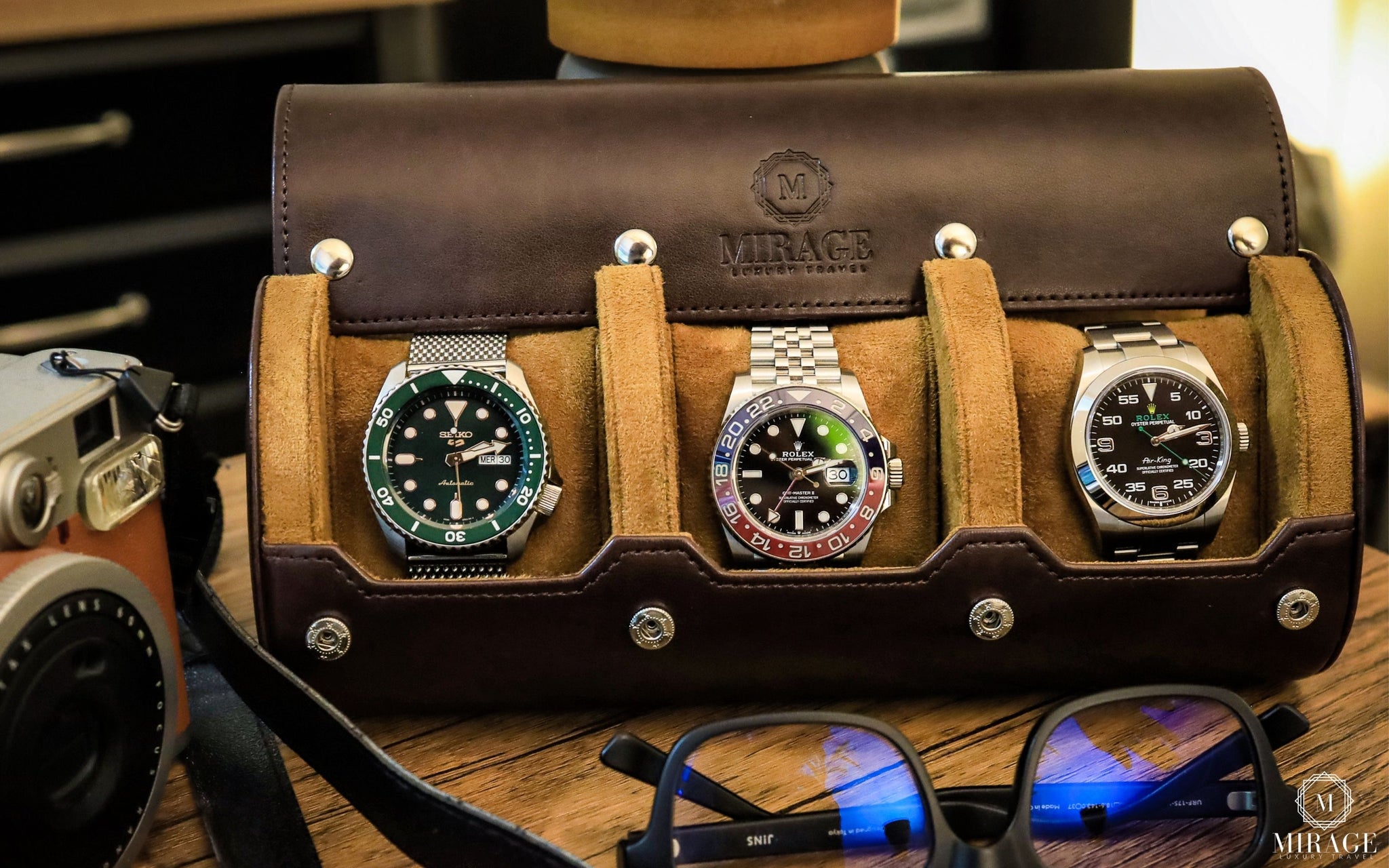 KENARK Luxury Watch Roll KW6M PLUS-BK - Premium Leather Travel Watch Case  for 3 Watches - Anti-Scrat…See more KENARK Luxury Watch Roll KW6M PLUS-BK 