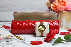 Scarlet Red 3-horlogekast voor dames