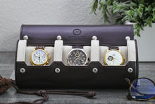 Load image into Gallery viewer, 3 Watch Case - Espresso Brown (Ivory White)
