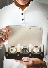 Afbeelding laden in galerijviewer, Espresso Bruin Horlogerol - 3 Horloges
