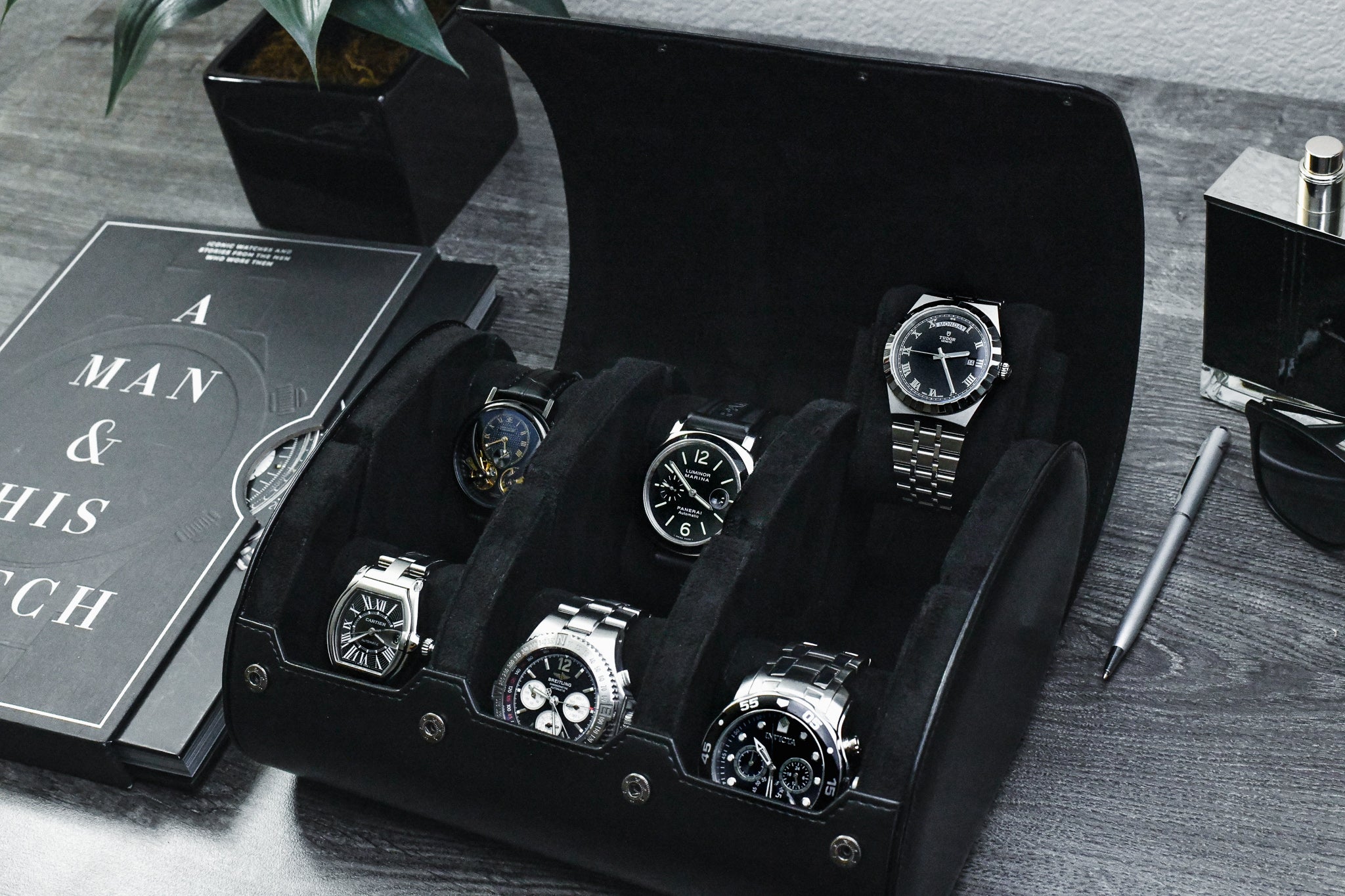 6 Watch Case - Super Black – MIRAGE LUXURY TRAVEL