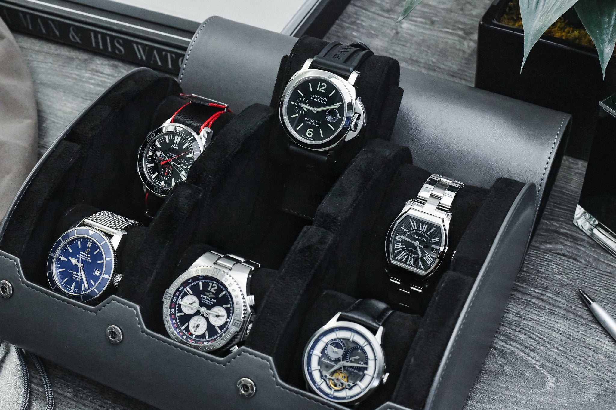 6 Watch Case - Super Black – MIRAGE LUXURY TRAVEL