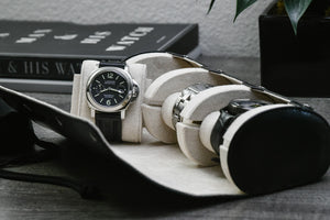 Jade Black Watch Roll - 3 Orologi