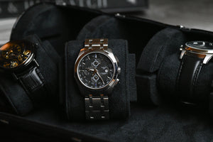 Super Black Watch Roll - 3 montres