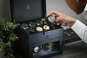 Luxury Watch Winder Box - Ebony Black