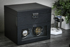 Luxury Watch Winder Box - Ebony Black